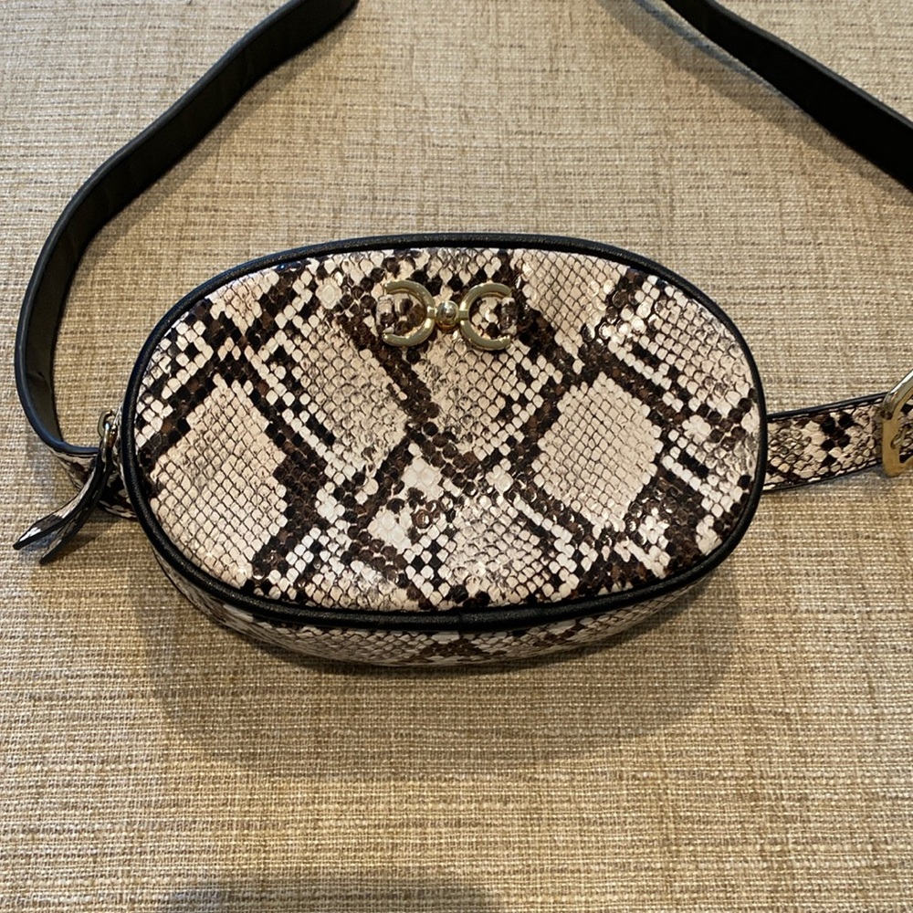 Topshop snakeskin belt bag